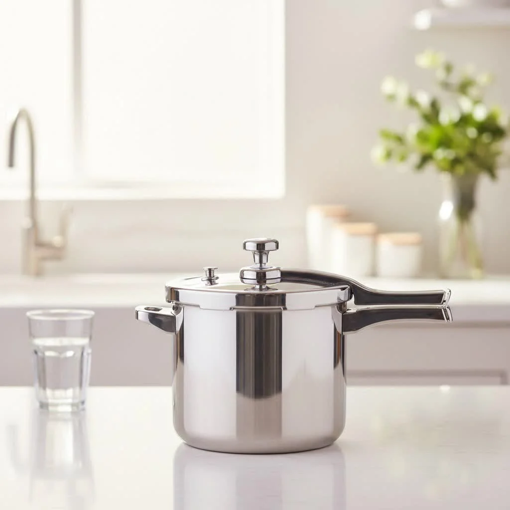 Pressure cooker diagram showing steam and pressure