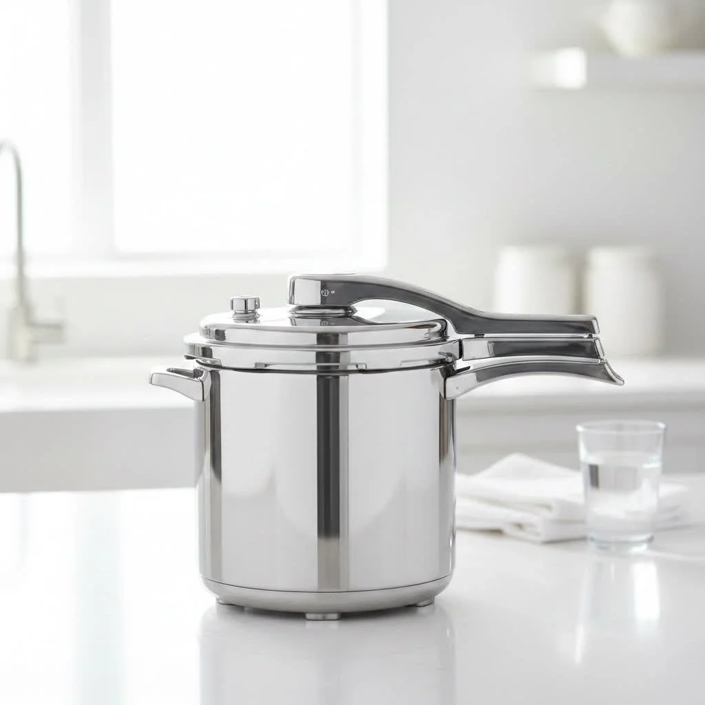 Delicious pressure cooker meal with vegetables and meat